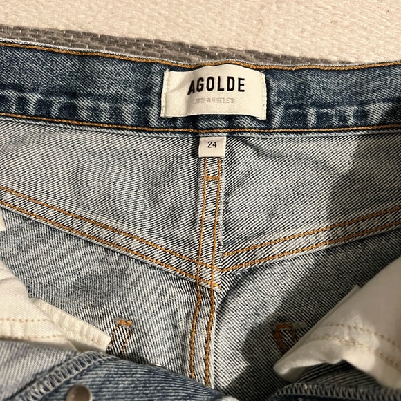 Agolde 90’s Pinch Waist high rise straight leg jeans in backdrop size 24 NWOT - Picture 4 of 6